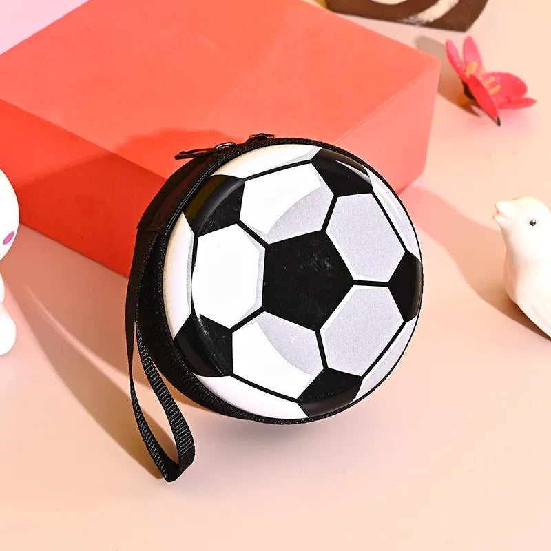 Creative Ball Pattern Coin Purse for Kid Boys Girls Small Gift Fashion Change Purses Mini Wallets Zipper Storage Box Vue BC01Football