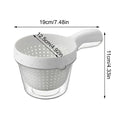 Strainer Bowl Double-Layer Removable Basket Vegetable Colander Fruit Cleaner Bowl for Home Apartment Restaurant Outdoor Camping Vue White