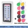 2K Users Metal Keypad Access Control System with RFID/IC Proximity Cards, Outdoor Waterproof Door Security & Entry Keypad EM/MF Vue S602EMWe Mixed Tag