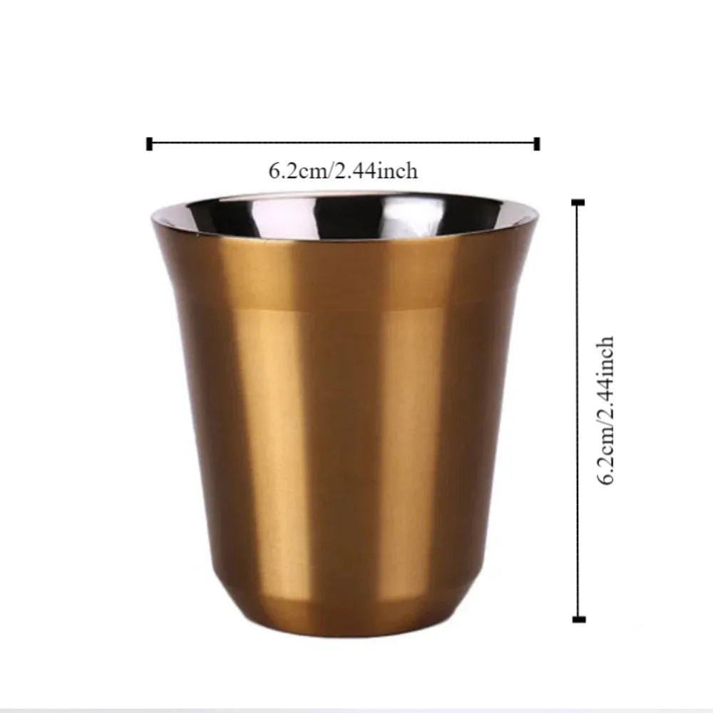 Summer Espresso Mugs Insulated Double Wall Beer Cups Small Capacity