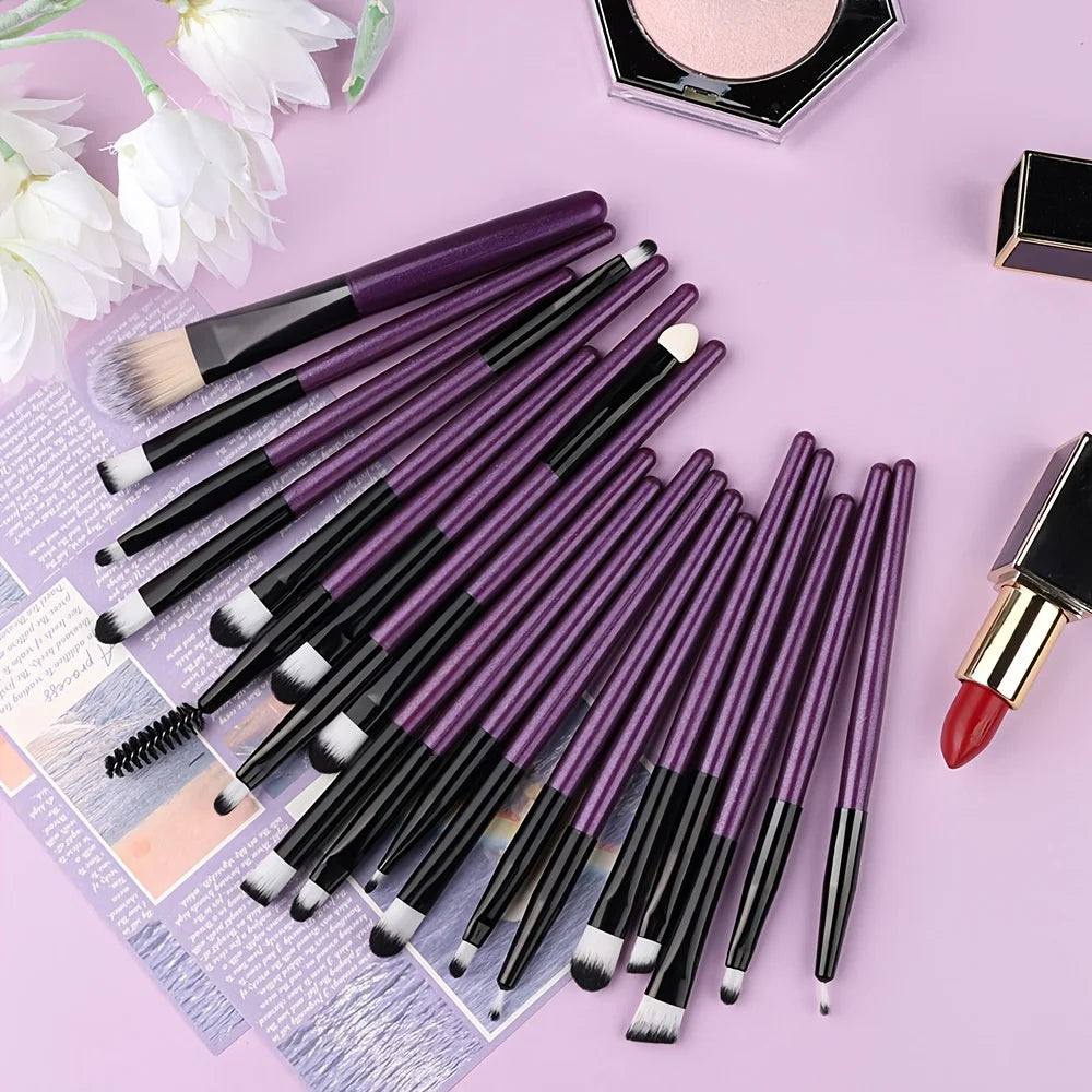 20Pcs Makeup Brush Set Eyeshadow Concealer Foundation Concealer Blending Brush Soft Fluffy Women Beauty Tool Make Up Brushes Kit Vue