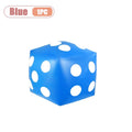 1-10pcs PVC Inflatable Dice for Bar Party Annual Meeting Interactive Game Giant Foam Numbered Cube for Adults Entertainment Vue Blue-1PC No plug