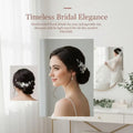 Bridal Rhinestone Leaf Hair Vine Pearl Wedding Headband for Special Occasions Bridesmaids and Events Vue Default Title
