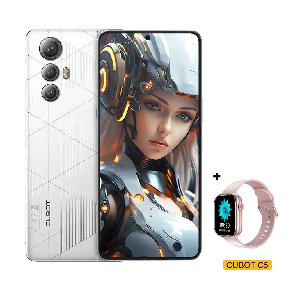 CUBOT MAX 5, 5G Smartphone Android, Dimensity 8200, 6.95" 144Hz Large Screen, 24GB RAM + 256GB ROM, Gaming Phone, Coming Soon Vue White Add Watch C5 spain 12GB|256G