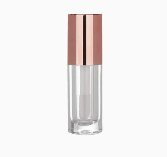 Wholesale Lip Gloss Tube Packaging 6ml With Wand Liquid Lipstick Containers Empty Custom Name Pink Lipgloss Bottle 50pcs Vue rose gold