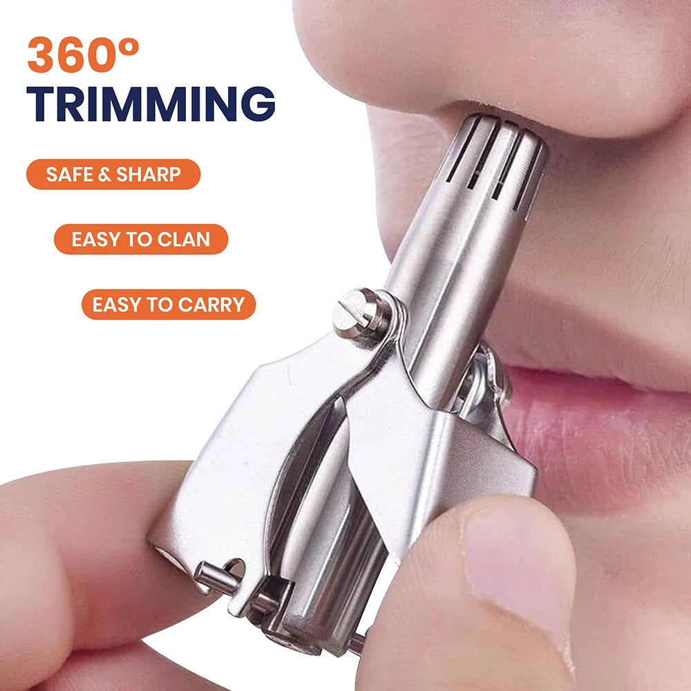 1piece Ear and Nose Hair Trimmer Clipper Painless Hair Trimmer for Men Women Manual Trimmer Waterproof Hand Wash Easy Cleansing Vue