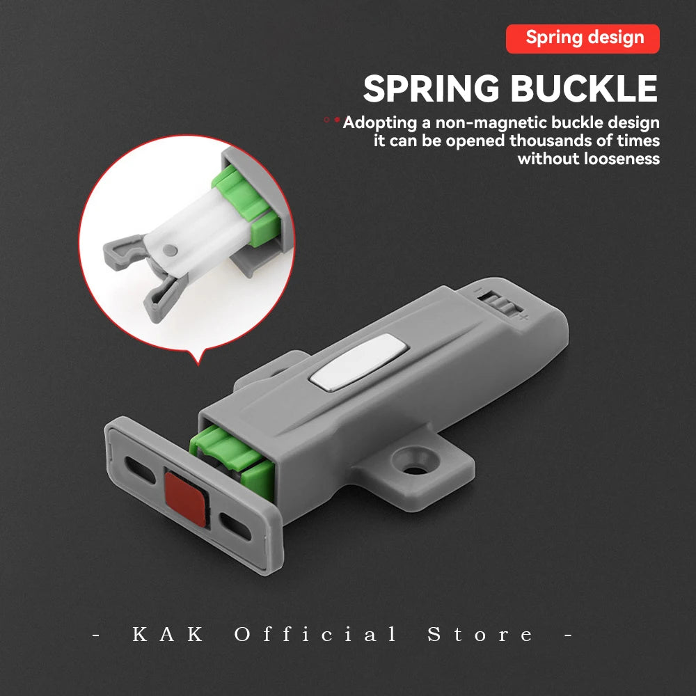 KAK 5PCS Push to Open Cabinet Catches Kitchen Buckel Locks Hidden Cabinet Handles Adjustable Damper Buffer Furniture Hardware Vue
