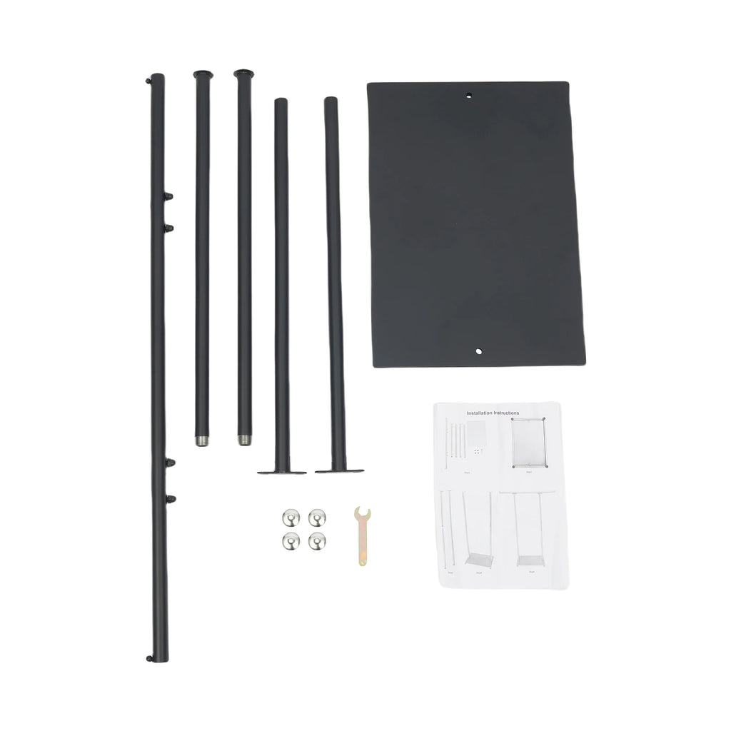 Freestanding Metal Coat Rack 51" | Modern Black Entryway Stand Freestanding Coat Rack Vue