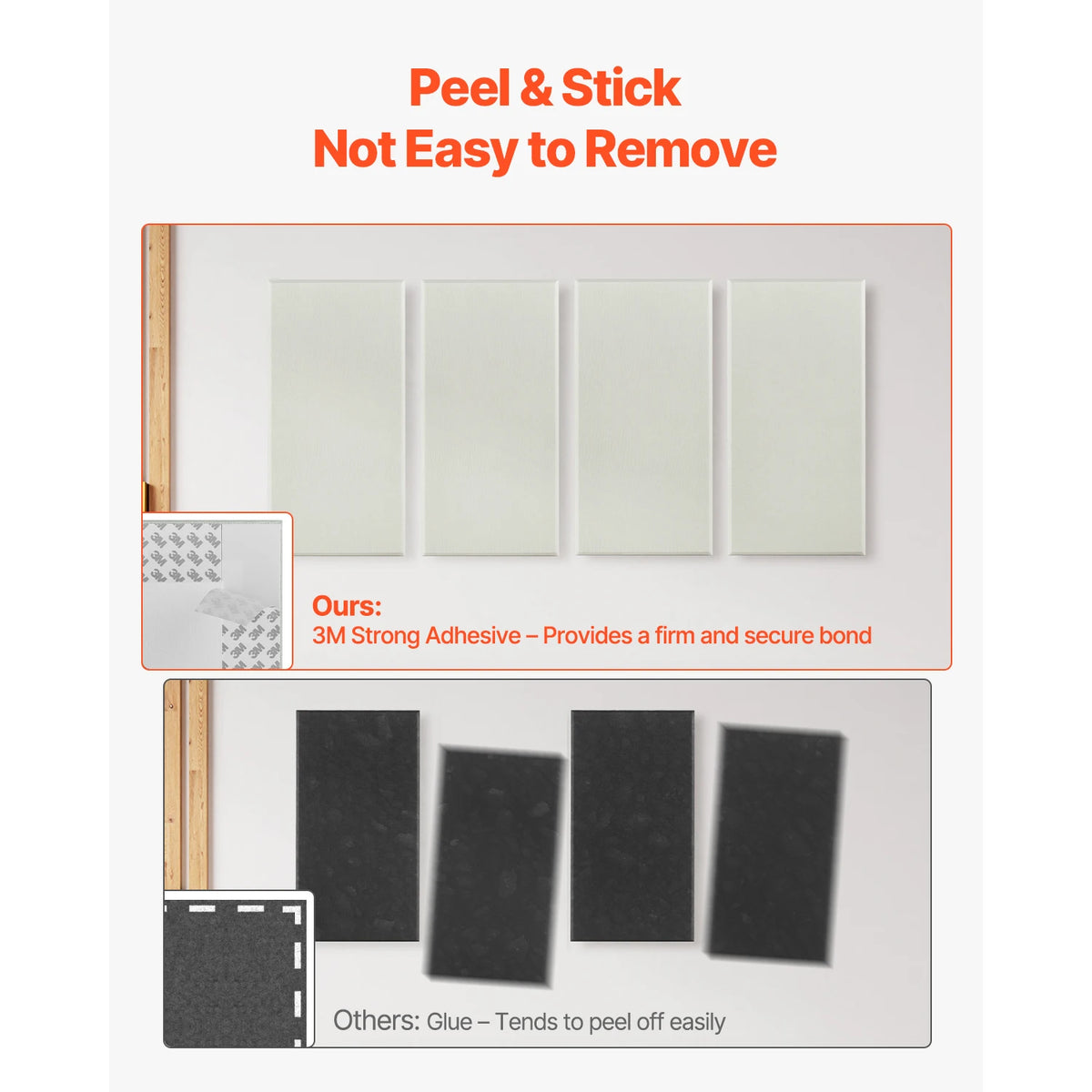 VEVOR 4-Pack Fiberglass Acoustic Panels NRC 0.95 – Beige Acoustic Wall Panels Vue