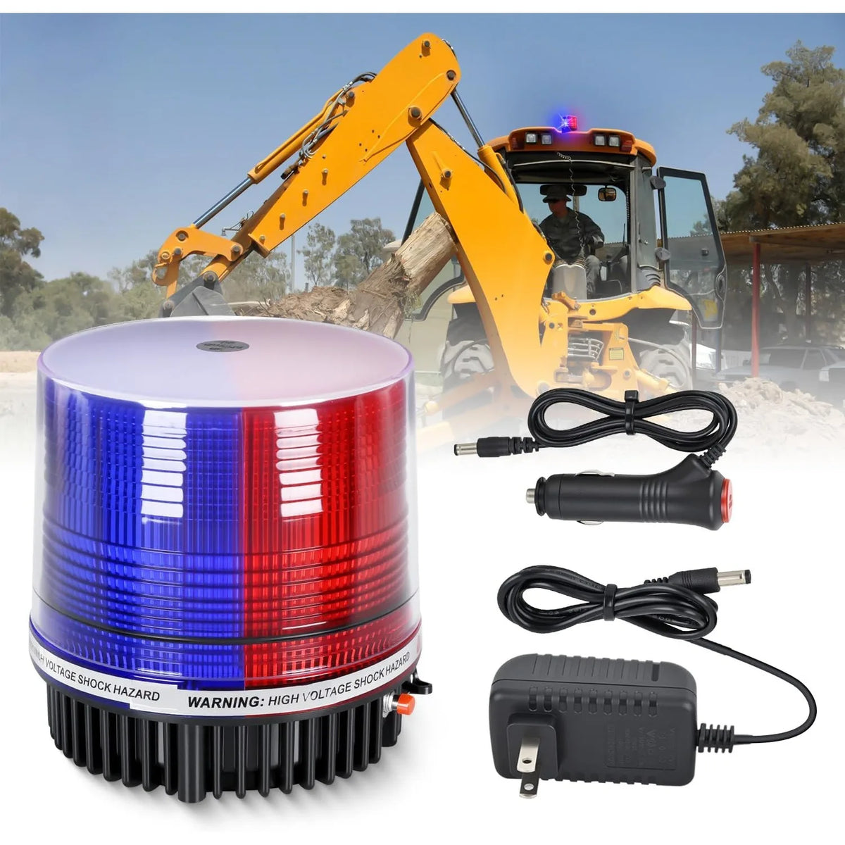 Nilight 18LED Strobe Light Red Blue Wireless Rotating Beacon Magnetic Base Flashing Warning for Truck UTV Tractor Vue