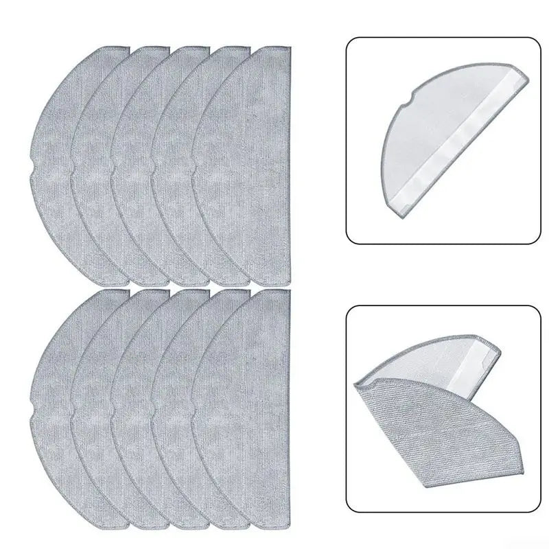 ABKW-For Lubluelu L20 Robot Vacuum Cleaner Mop Cloth Replacement - Compatible Part Accessories, 10-Pack Vue