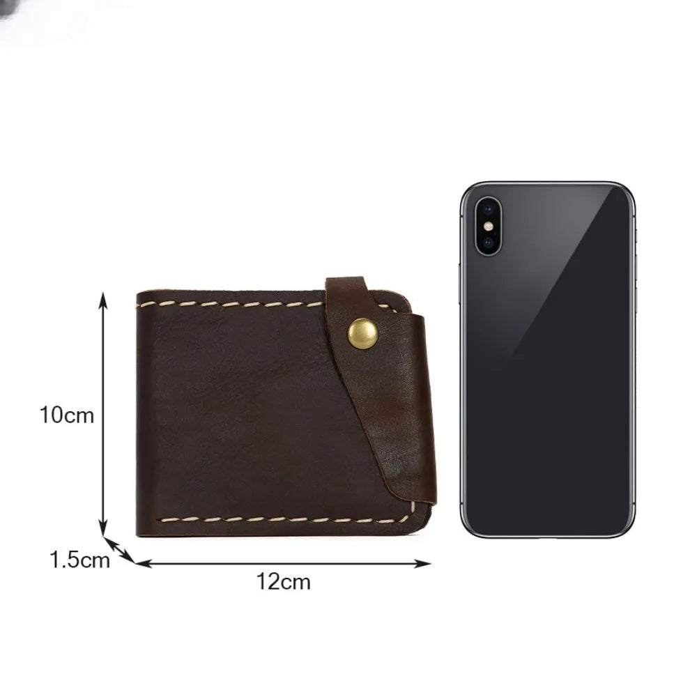 New men's wallet leather large-capacity cash card bag ID bag integrated 10% off high-end cowhide short Vue
