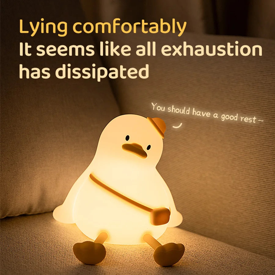 Rechargeable Duck Table Desk Lamp Led Night Light Book Light for Reading Bedroom Bedside Kids Sleep Room Decor Birthday Gifts Vue