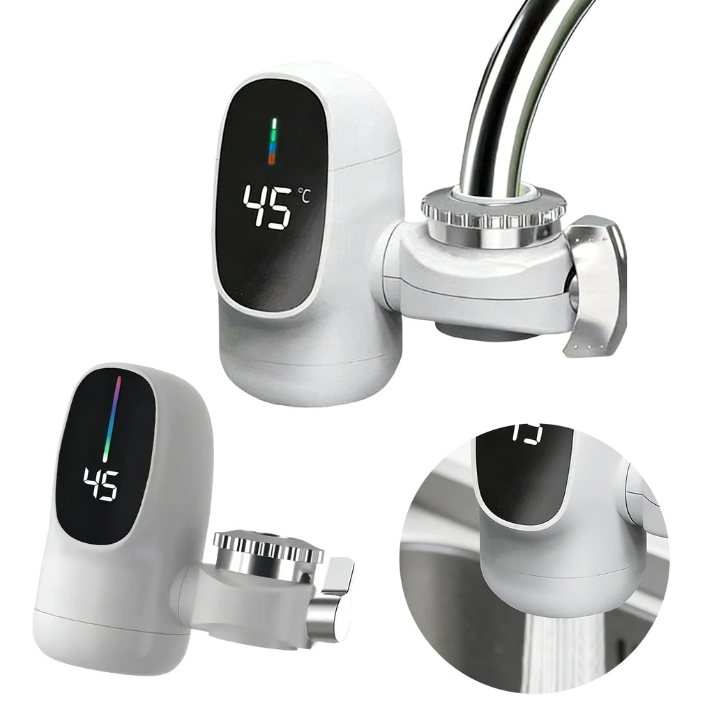 110V Heating Tankless Heater Energy Saving Hot Cold Mixer Fast Heating Electric Heater Faucet for Kitchen Sink Bathroom Vue