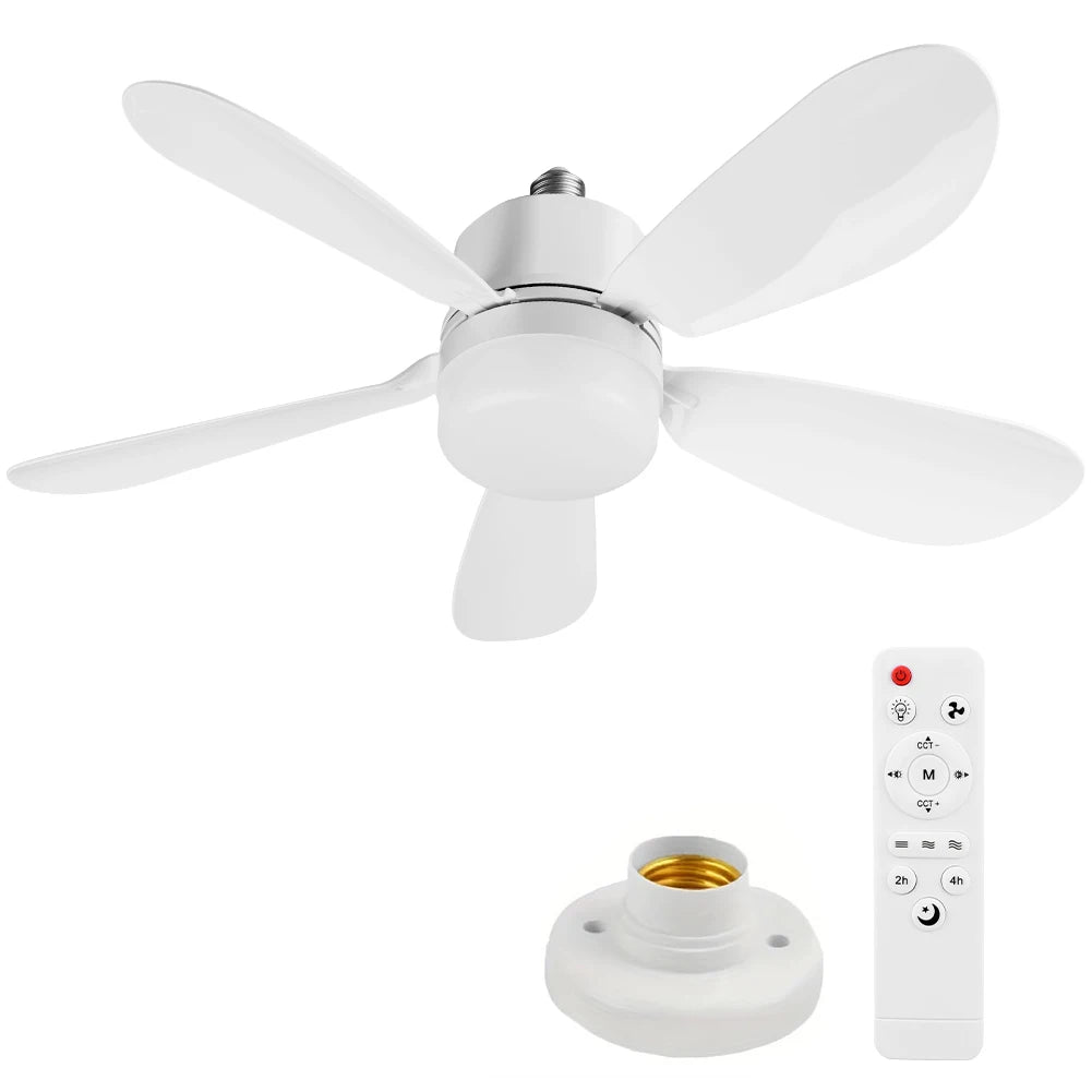ATUOTIN LED Ceiling Fan Light with Remote, E27 Dimmable 30W/40W Ceiling Fan Light Vue 40W E26 E27 Set China Mainland