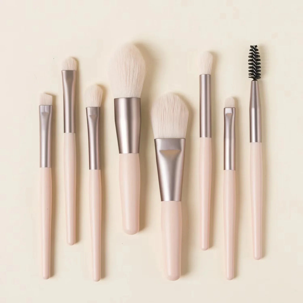 Soft Fluffy Makeup Brushes Set for Cosmetics Foundation Blush Powder Eyeshadow Kabuki Blending Makeup Brush Beauty Tool 8Pcs/Lot Vue