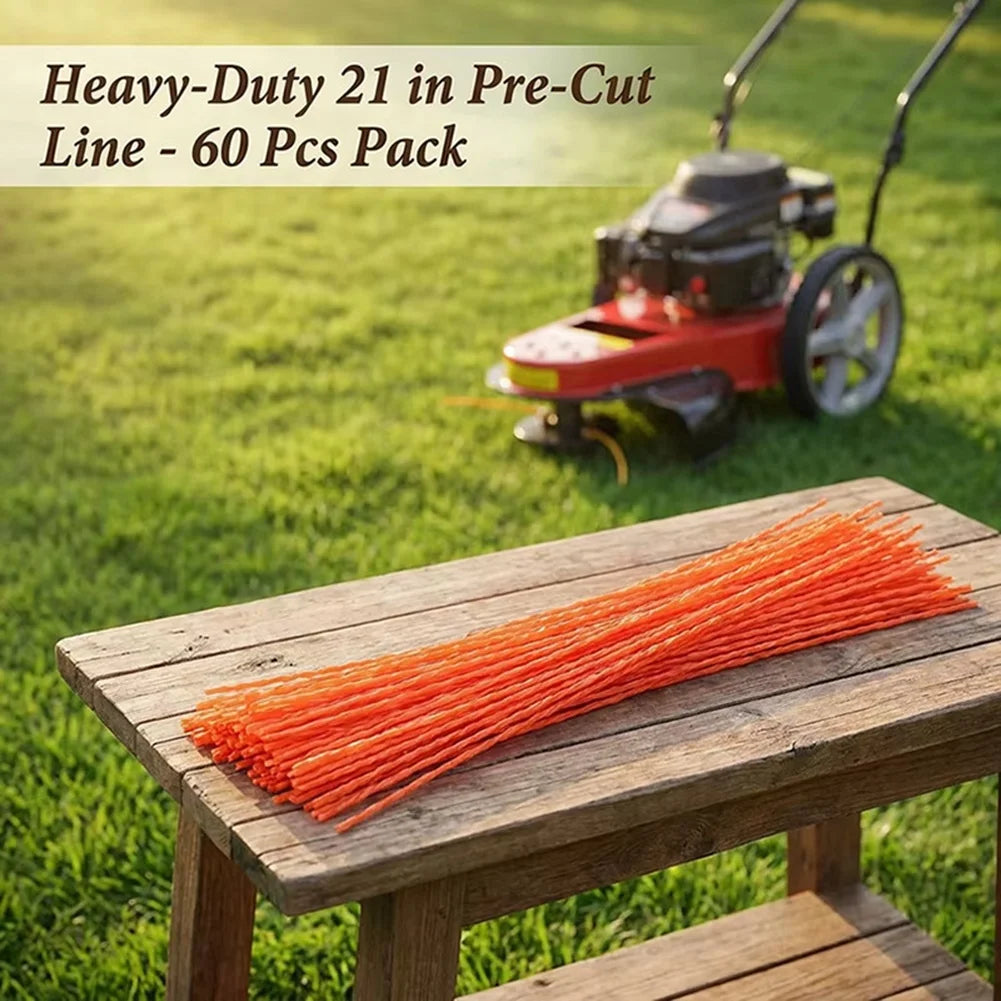 60-Pack 4mm Spiral Grass Trimmer Line – 21" Replacement String Replacement Trimmer Line Vue