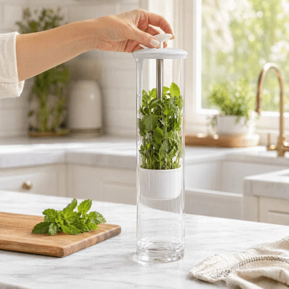 Transparent Longer Fresh Herb Keeper Dust-proof Water Plantin Herb Saver Anti-pressure Environmental Vue