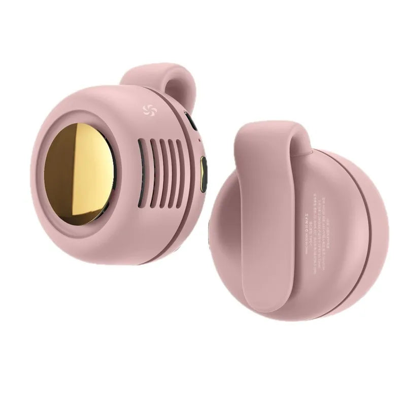 Clip on Mini Fan USB Bladeless Portable Handheld Waist Wearable Rechargeable Personal Cooling for Outdoor Travel Office Camping Vue
