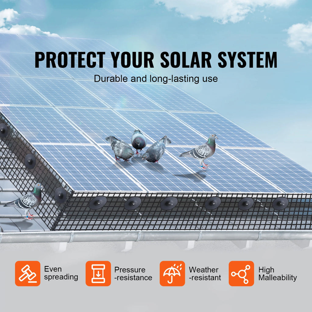 Solar Panel Bird Guard Critter Guard Roll Kit – PVC Wire Mesh Solar Panel Guard Kit Vue