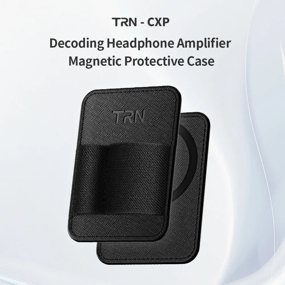 TRN CXP PU Leather Magnetic Case for DAC AMP Devices DAC AMP Protective Case Vue Black