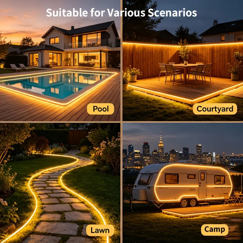 5V USB Neon LED Strip Touch Sensor Dimmable Waterproof Flexible Silicone Tape Indoor Ambient Light For Mirror TV Backlight Decor Vue