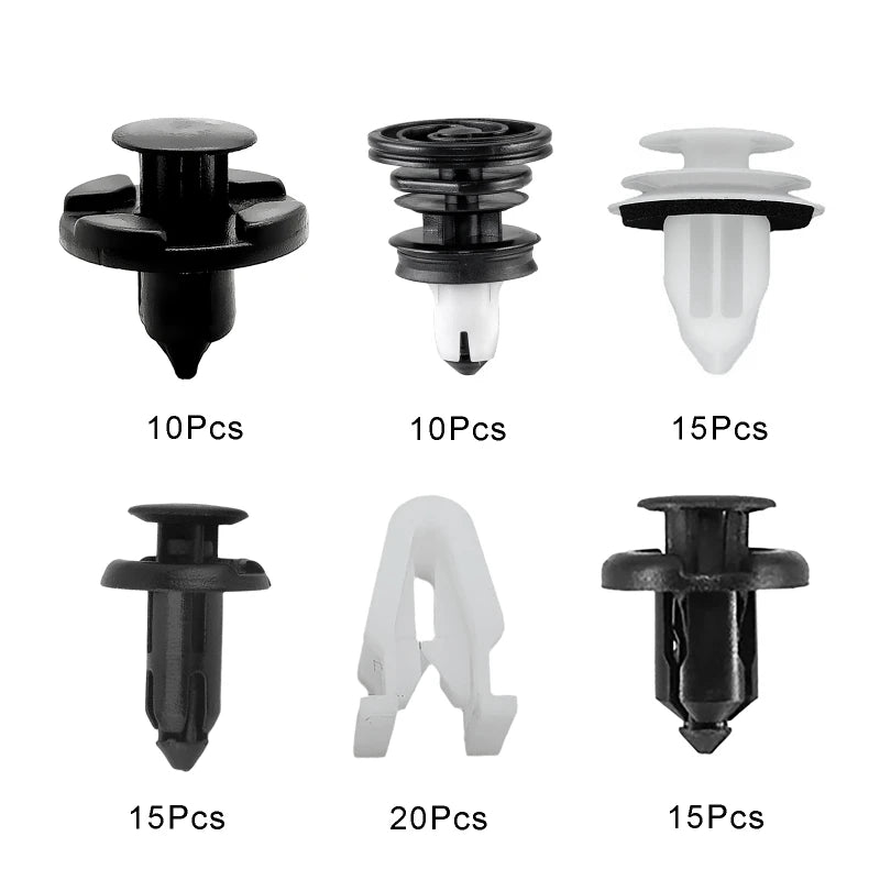 85Pcs/set Car Clips Retainers Fasteners Sets with Fastener Removers Plastic Rivet Fastener For Tesla Model 3 Y S X Vue
