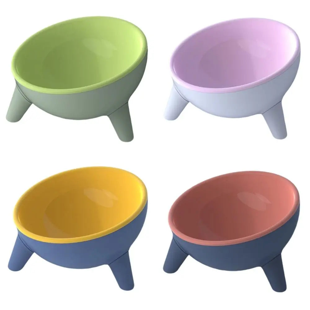 Anti Slip Pet High Footed Bowl Anti Vomiting 15° Inclination Elevated Pet Feeder Bowl Triangle Stand Stable Pet Food Dispenser Vue