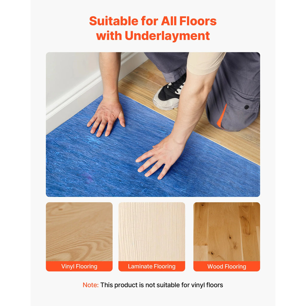 Floor Underlayment 2mm/3mm Vapor Barrier for Laminate & Vinyl Floor Underlayment Vue