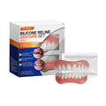 Silicone Denture Set Temporary Orthodontic Simulation Dental Braces Retainer Fake Tooth Straightener Alignment Oral Hygiene Care Vue 1set boxed