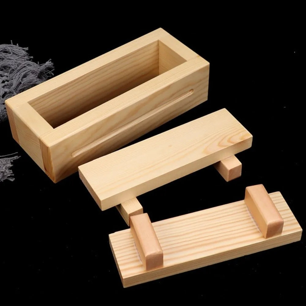 Easy To Clean Wooden Sushi Press Mold Rectangular Portable Thousand Layer Sushi Mold Flat Press Sushi Press Maker Sushi Making Vue