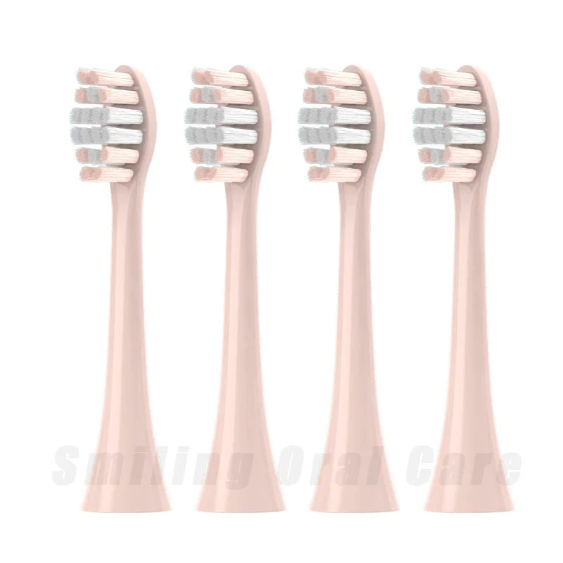 For Lenovo LX-B002/B004/B005/B006/B001/B009/SET003 Electric Toothbrush Replace Head DuPont Bristles Replace Nozzles Brush Head Vue 4PCS Pink