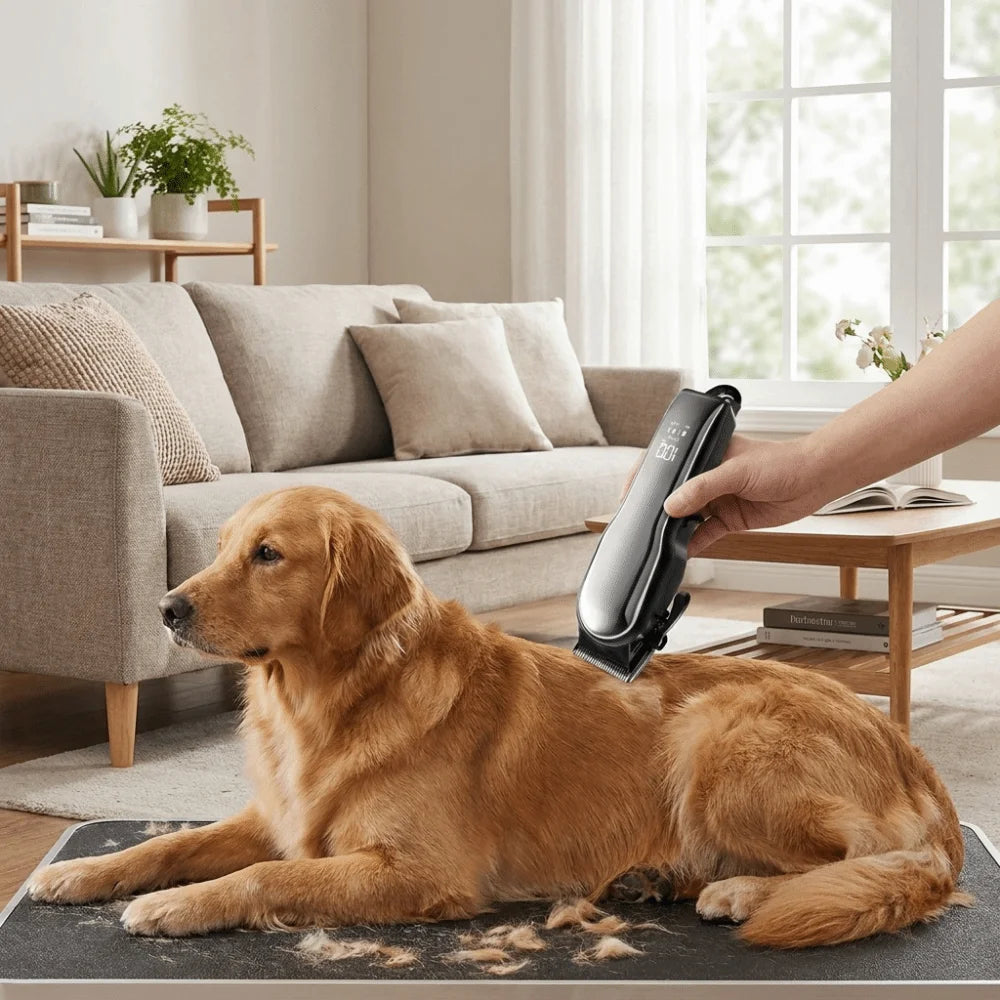 Rechargeable Electric Dog Hair Clipper Low Noise Long Battery Life Pet Hair Trimmer Detachable Professional Cat Grooming Shaver Vue