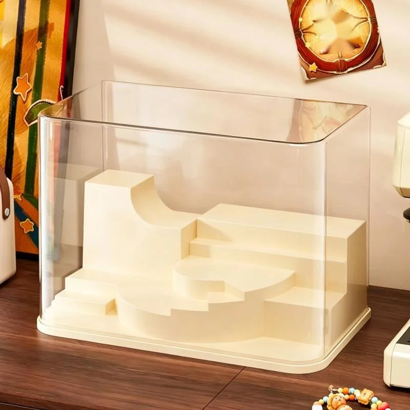 Clear Display Box For Blind Box Figures Dustproof Acrylic Showcase For Shelf Table Desk Home Decor For Collectors Teens Kids Vue