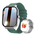 2026 New Smart Watch 1.44''HD Screen Bluetooth Call Sleep Blood Oxygen Pressure Health Monitoring Watches For Women Men Vue Green-Silver