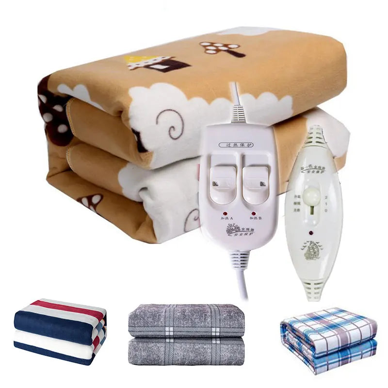 Electric Heated Blanket | Plush 3-Heat Setting Warming Mat Electric Heated Blanket Vue