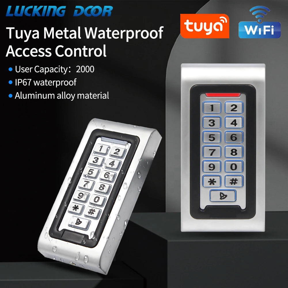 Outdoor IP68 Waterproof WiFi Tuya App Access Control All Metal Keypad S601-Wifi Smart Door Lock RFID Access Controller Opener Vue