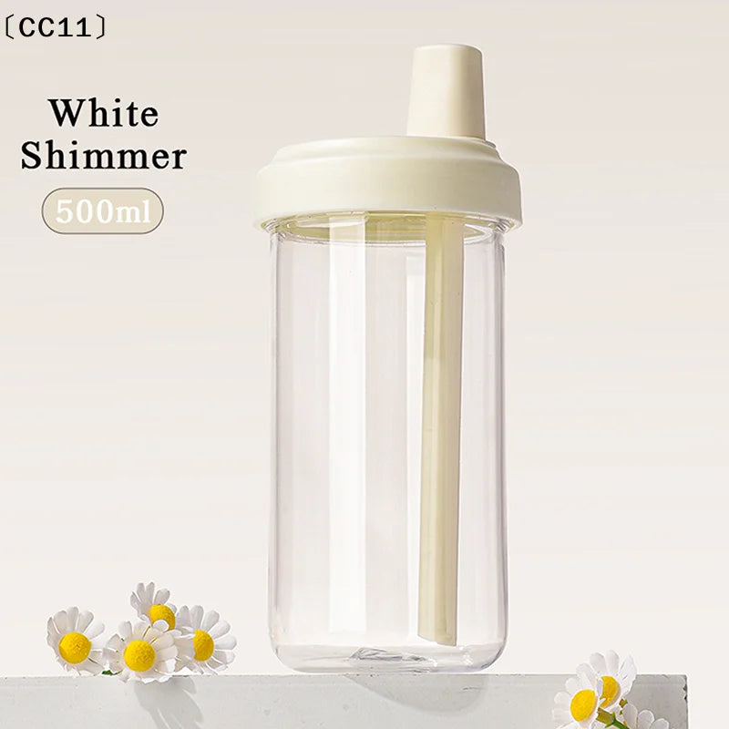 Lightweight Plastic Straw Water Cup Durable On-the-Go Drinkware for School Office Travel〔CC11〕 Vue