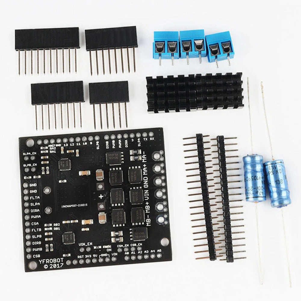 MD04 High Power Dual H Bridge Motor Driver Module DRV8701 Replace L298N 6-30V PWM 30kHz 1.8V 3.3V 5V Logic Input Driver Module Vue