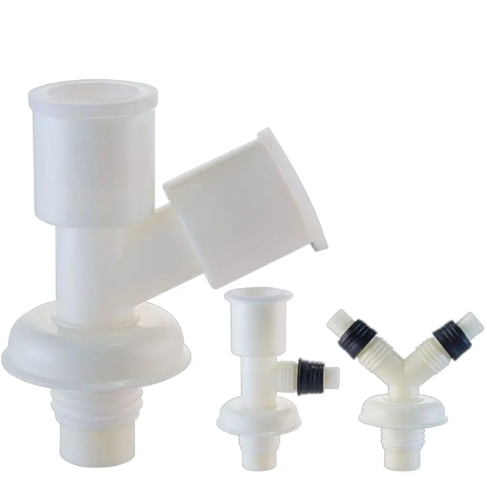 Dual-Interface Washing Machine Drain Tee Dual-Purpose Anti-Return Floor Drain Joint Pipe Connector Two-In-One Drain Pipe Tee Vue