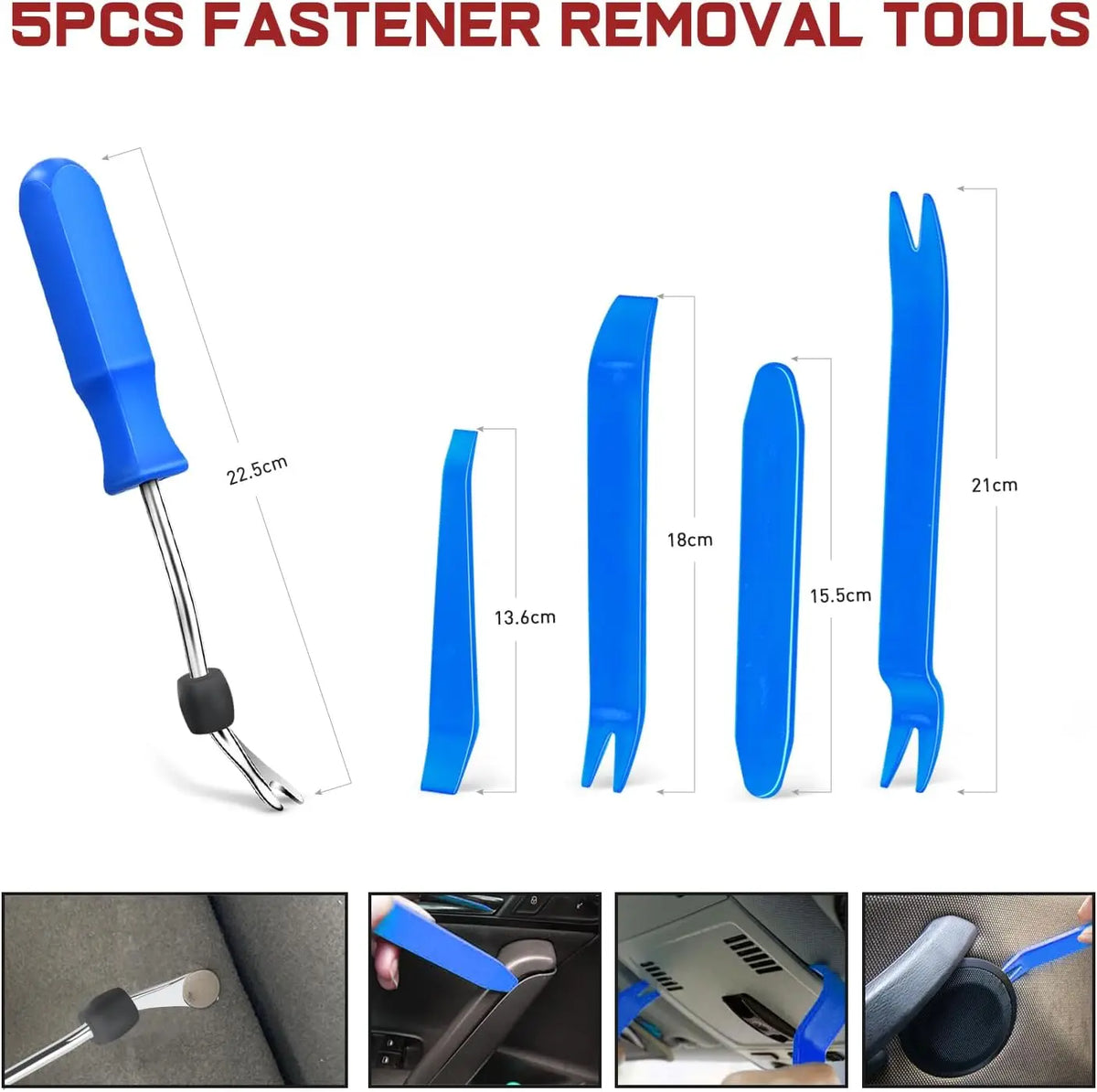 Nilight 855Pcs/1045pcs Car Push Retainer Clips Auto Fasteners Kit Included 16 Sizes Nylon Bumper Fender Rivets Door Trim Panel Clips with 5 Fasteners Remover 10 Cable Ties for Toyota GM Ford Honda Chevy Vue