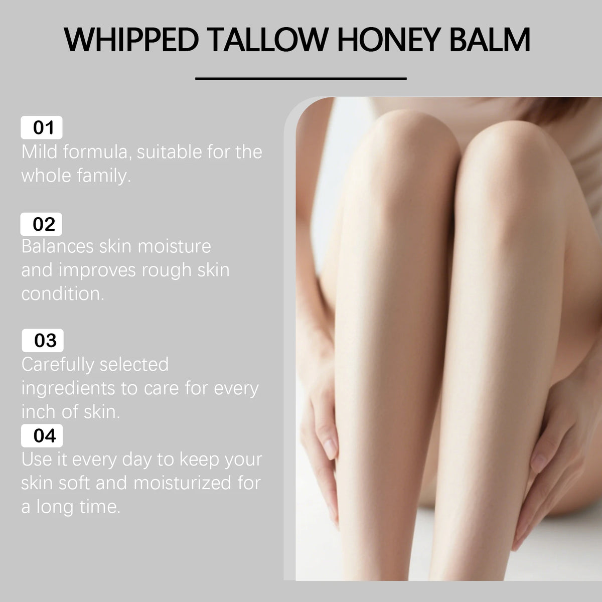 Honey & Beef Tallow Moisturizing Cream - Deep Nourishment, Moisture Locking & Daily Gentle Care for Dry Skin Vue