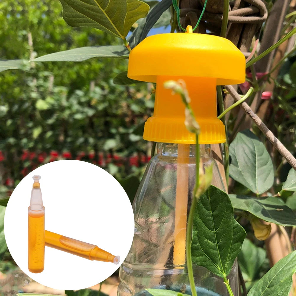 20Pcs Fruit Fly Traps with Fly Attractant Liquid Plastic Fruit Fly Killer Reusable for Courtyard Terrace Patio Control Vue