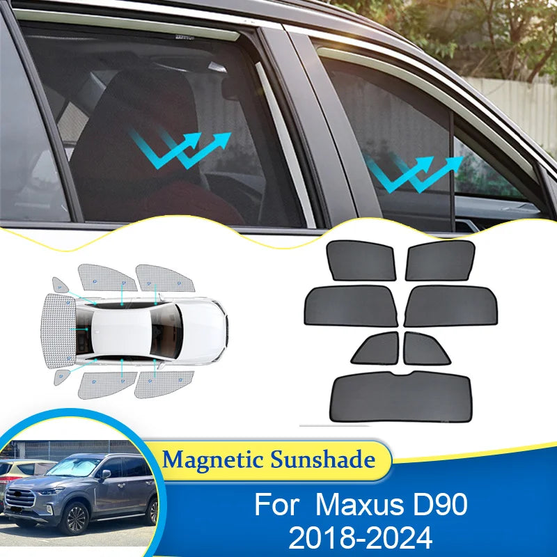 For Maxus D90 LDV MG Gloster 2018 2019 2020 2021 2022 2023 2024 Sunshade Window Visor Curtains Shades Car Auto Parts Accessories Vue