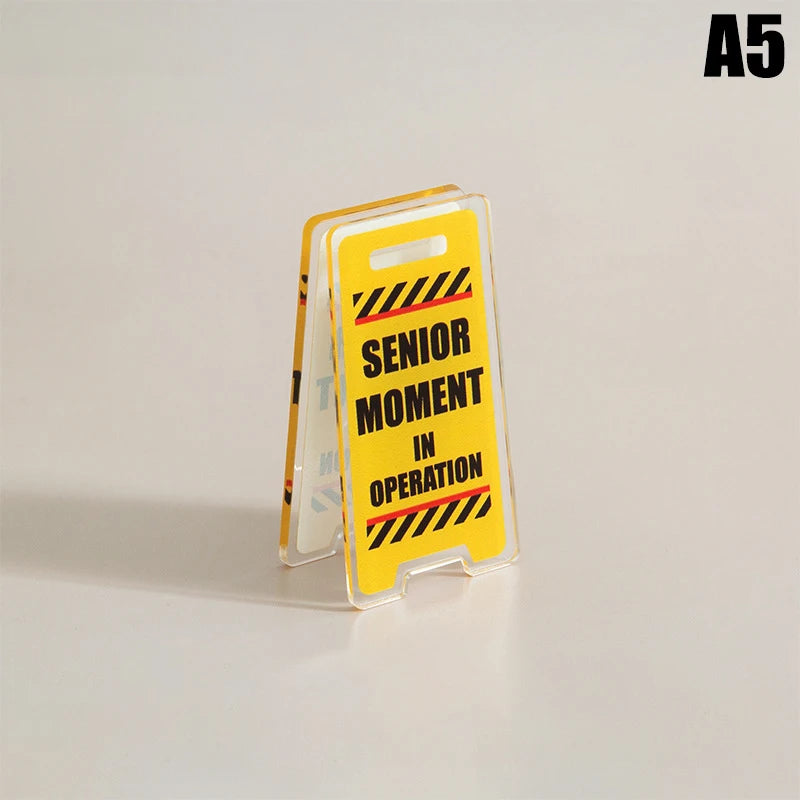 Acrylic Desk Decoration Leave Me Alone I'm Busy Humorous Office Vue A5