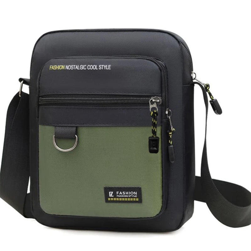 Sleek Multi-color Contrast Sling Bag Adjustable-strap Lightweight