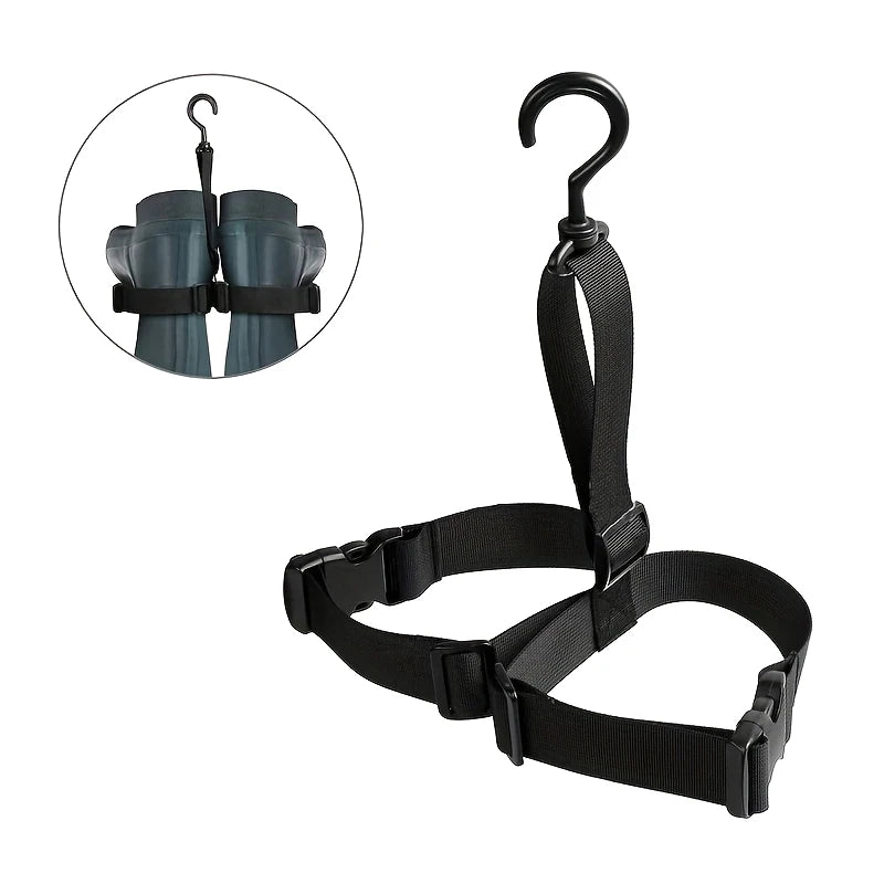 Adjustable Fishing Waders Boots Lanyard Portable Water Shoe Drying Rack Hanging Drying Strap Vue