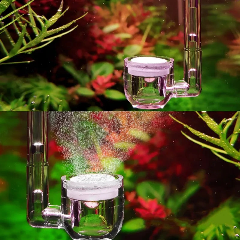 Aquarium U-tubes CO2 Diffuser Fish Tank Transparent Acrylic CO2 Refiner Regulator with Suction Cup Aquarium Accessories аквариум Vue