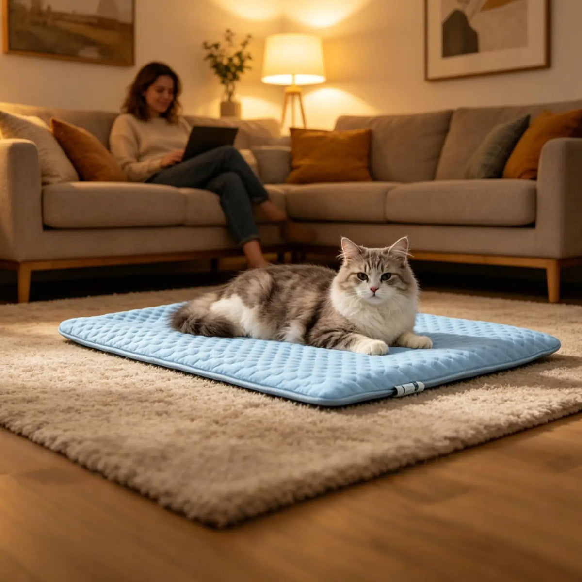 S/M/L Comfortable Cat Cooling Mat for Hot Summer, Portable Pet Bed Pad for Sleeping Resting, Indoor Outdoor Travel Camping Use Vue