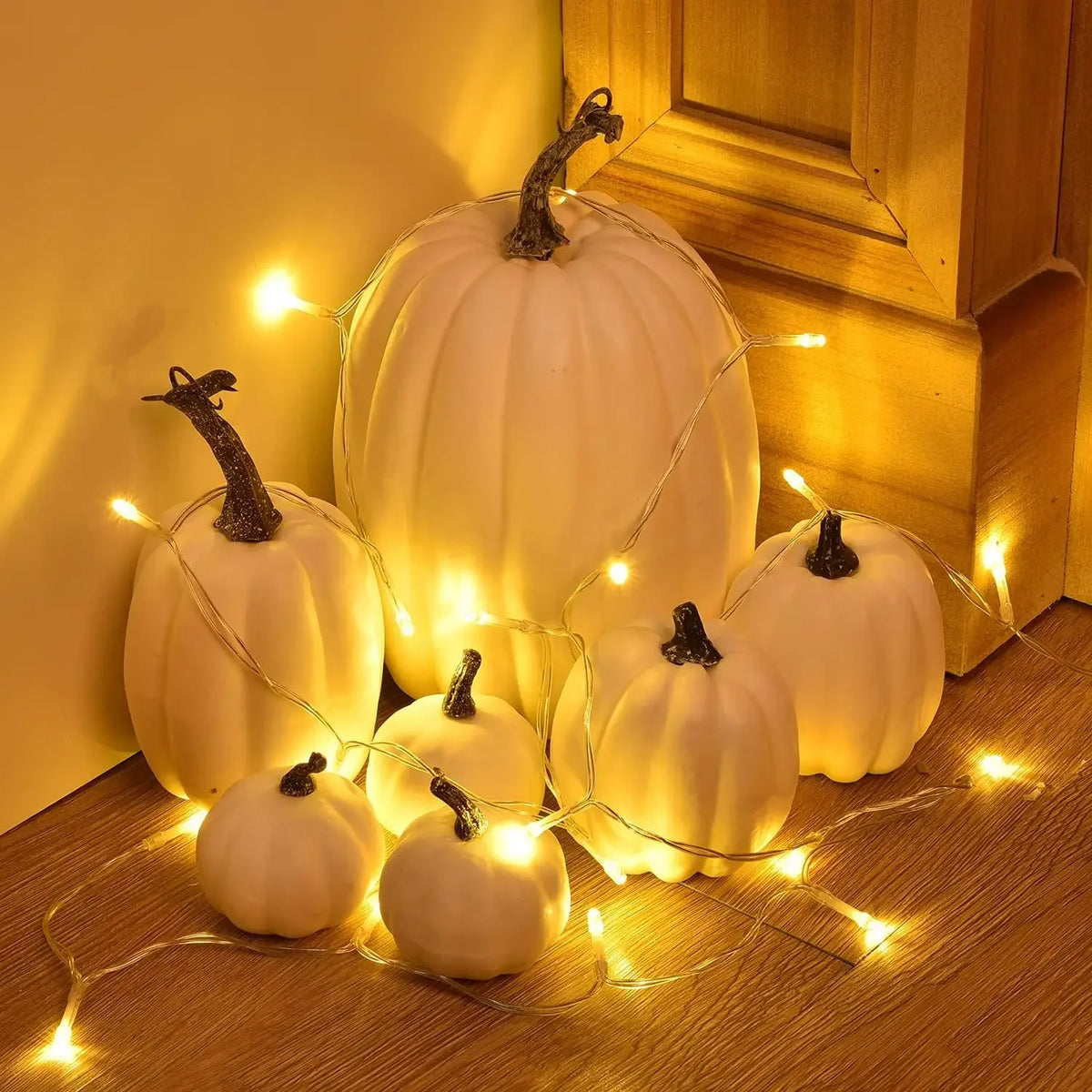 7PCS Fake Pumpkin Decoration for Halloween DisplayPhotography and Early Education Prop for Cabinet or Home Decor Home Decor Vue